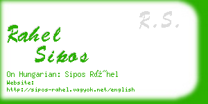 rahel sipos business card